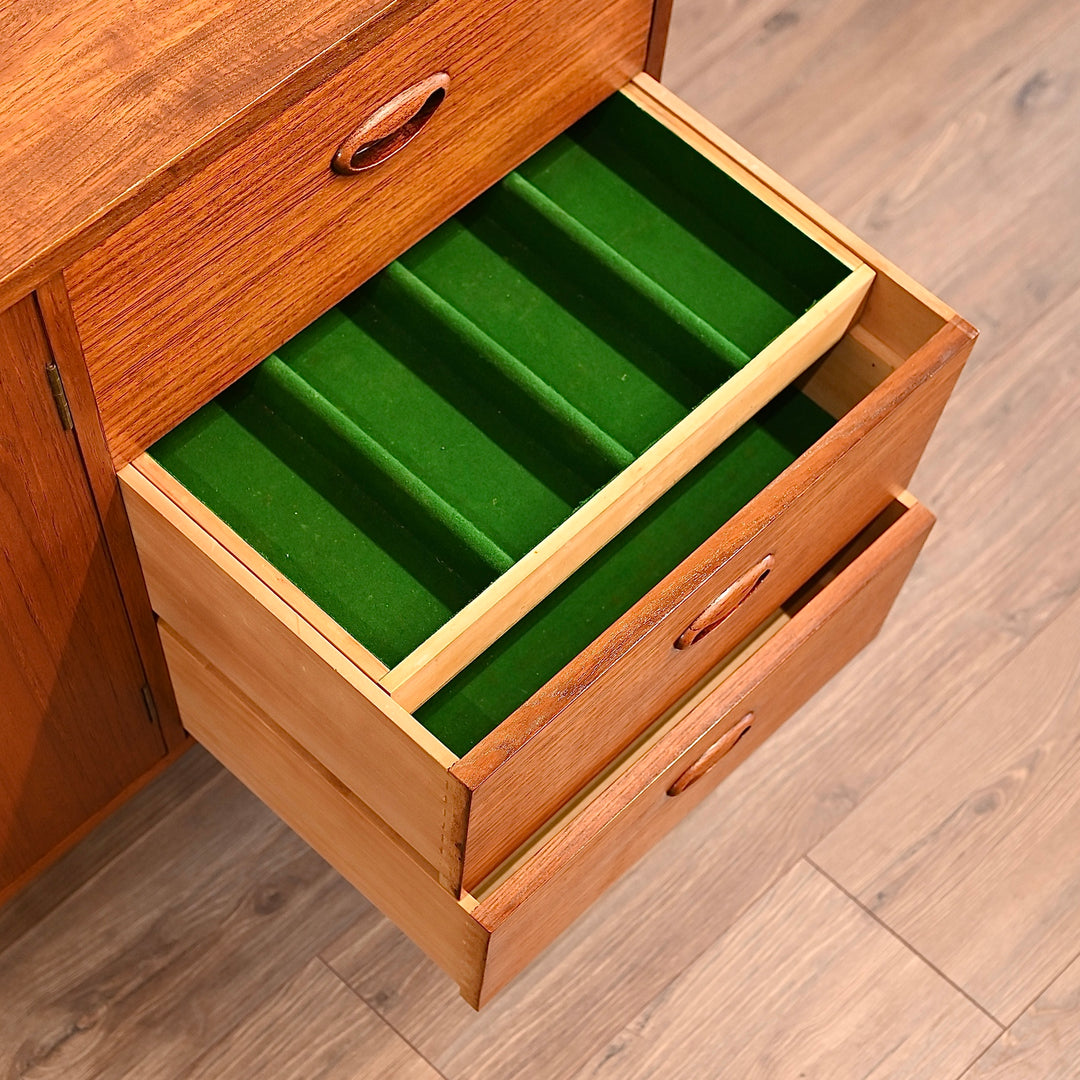 Mid Century Teak Sideboard LP Buffet Cabinet by Chiswell