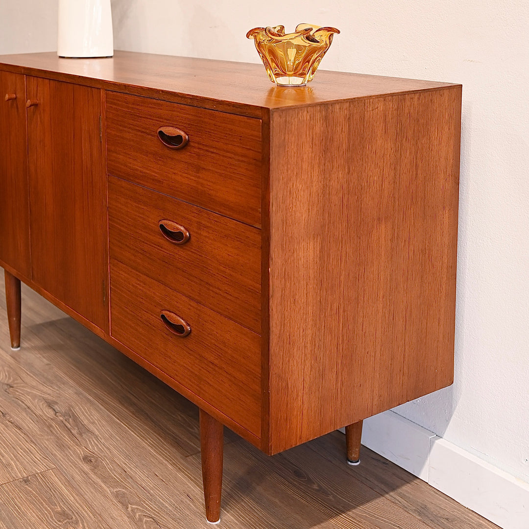 Mid Century Teak Sideboard LP Buffet Cabinet by Chiswell