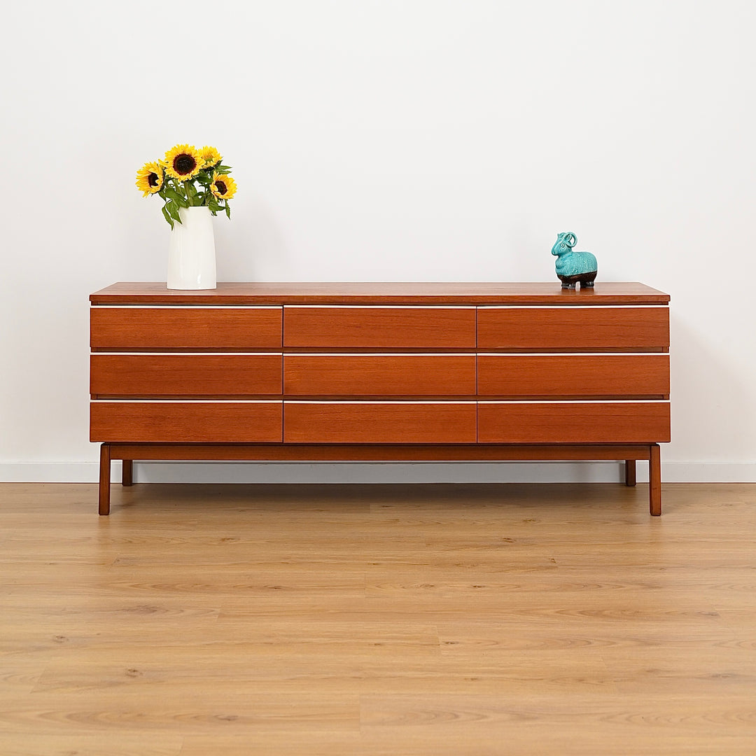 Mid Century Teak “Fleredo” Dresser Drawers by Fler