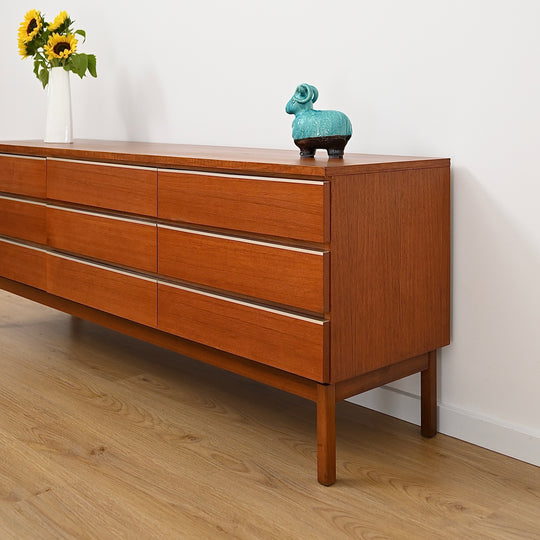 Mid Century Teak “Fleredo” Dresser Drawers by Fler