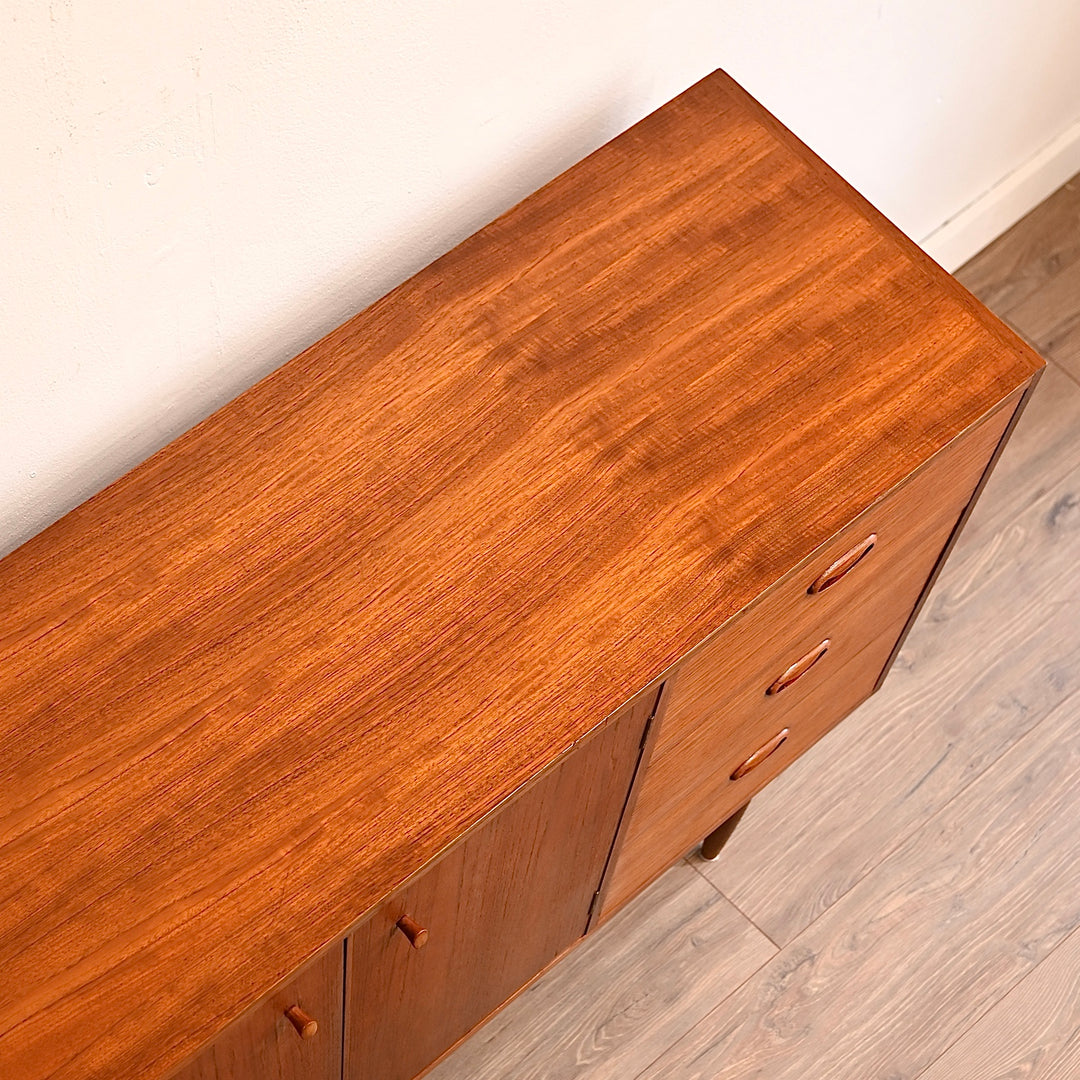 Mid Century Teak Sideboard LP Buffet Cabinet by Chiswell