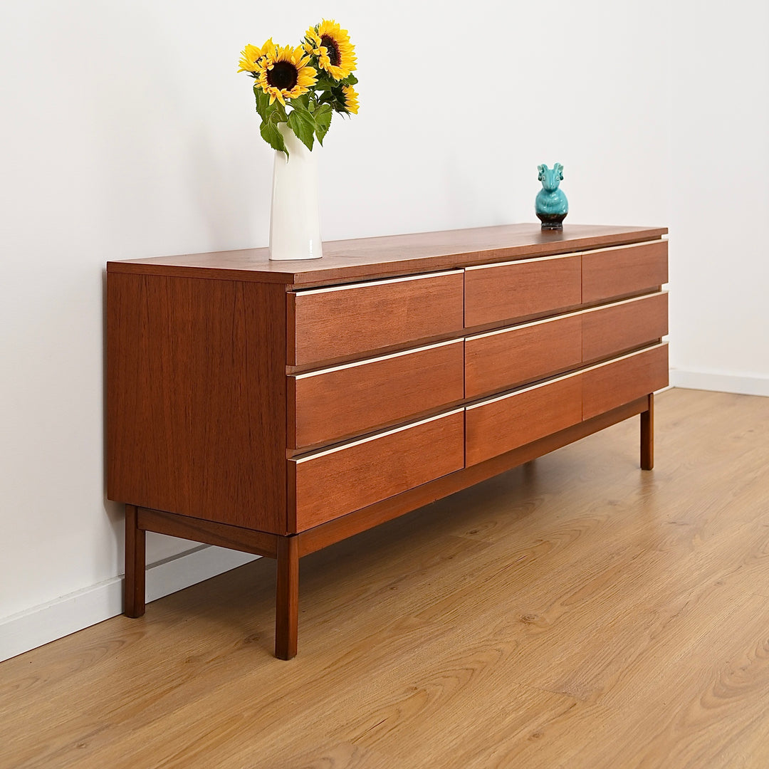Mid Century Teak “Fleredo” Dresser Drawers by Fler