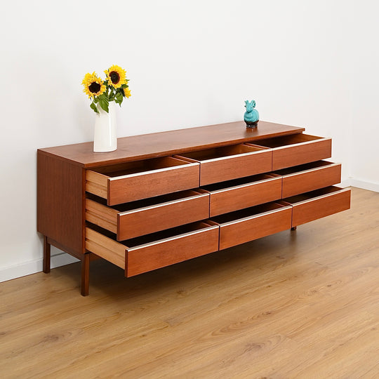 Mid Century Teak “Fleredo” Dresser Drawers by Fler