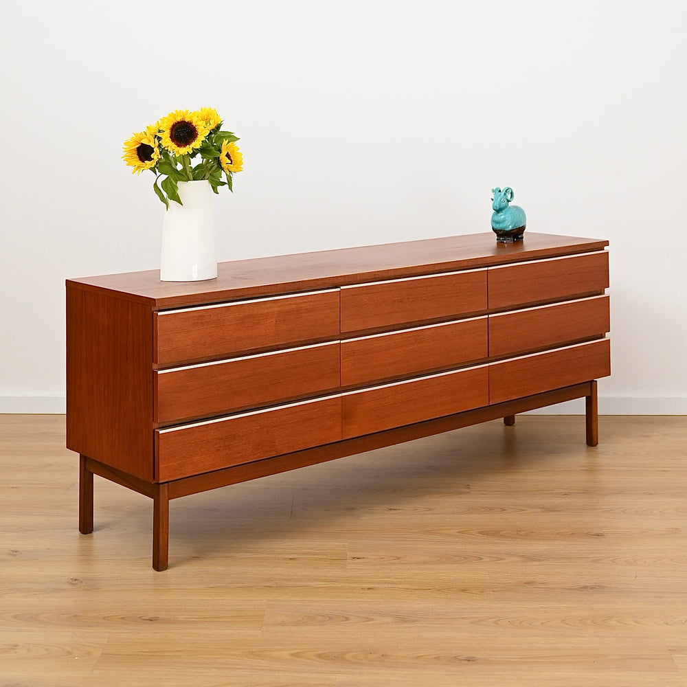 Mid Century Teak “Fleredo” Dresser Drawers by Fler
