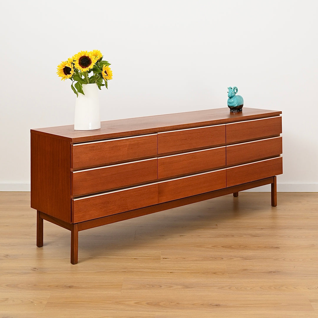 Mid Century Teak “Fleredo” Dresser Drawers by Fler