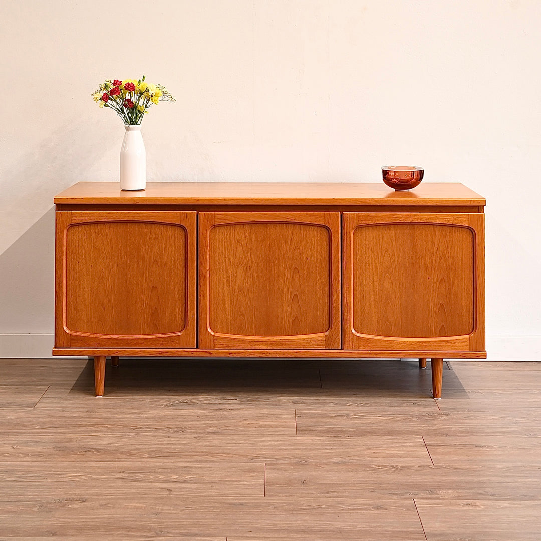 Mid Century Teak Sideboard LP Record Cabinet by Noblett