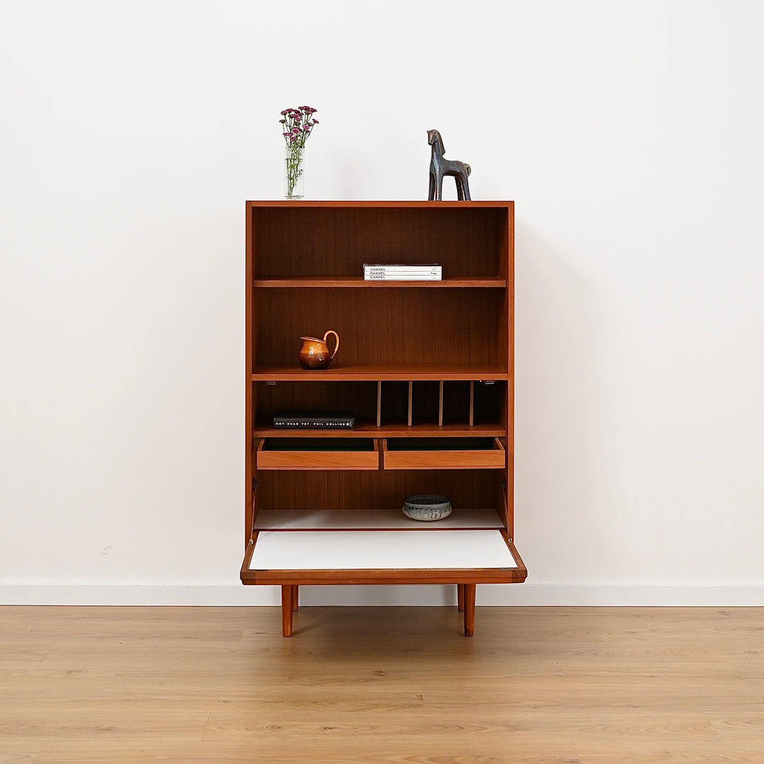 Mid Century Teak Sideboard Buffet Bar Cabinet by Chiswell