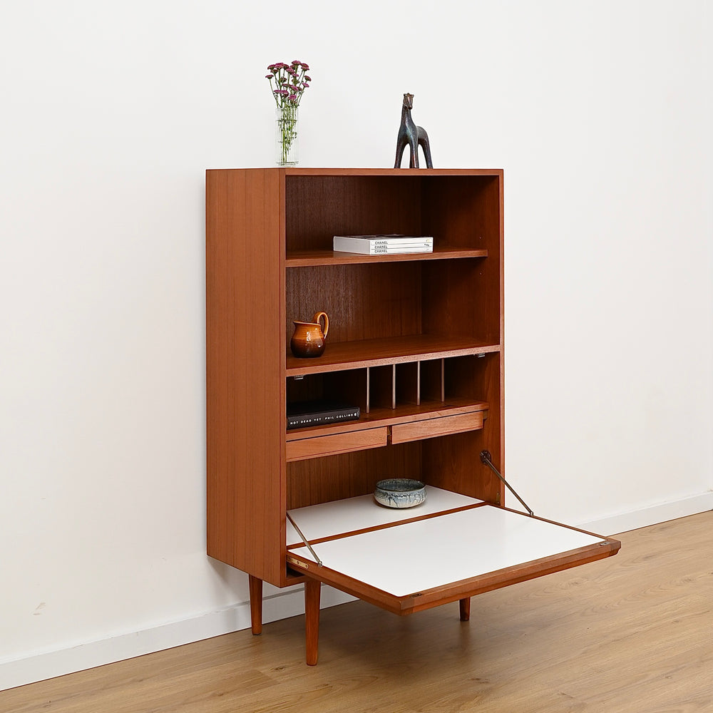 Mid Century Teak Sideboard Buffet Bar Cabinet by Chiswell