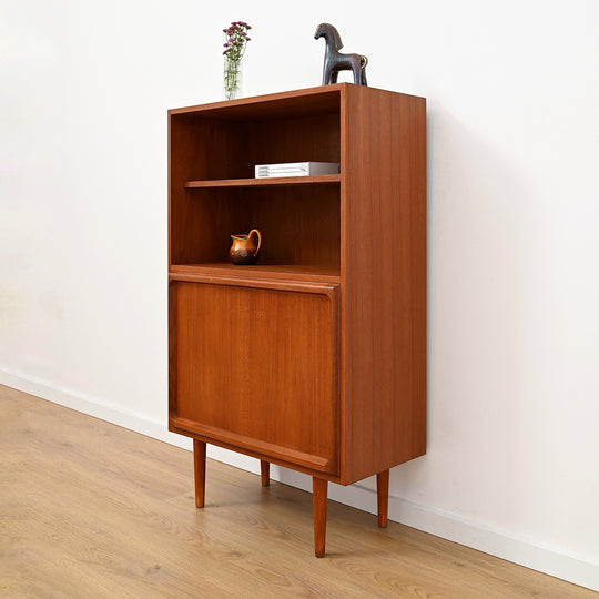 Mid Century Teak Sideboard Buffet Bar Cabinet by Chiswell