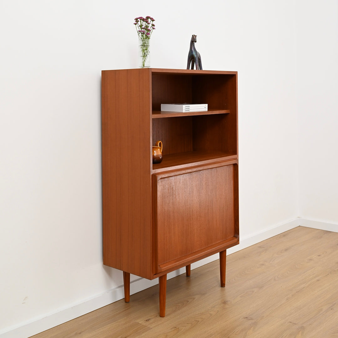 Mid Century Teak Sideboard Buffet Bar Cabinet by Chiswell