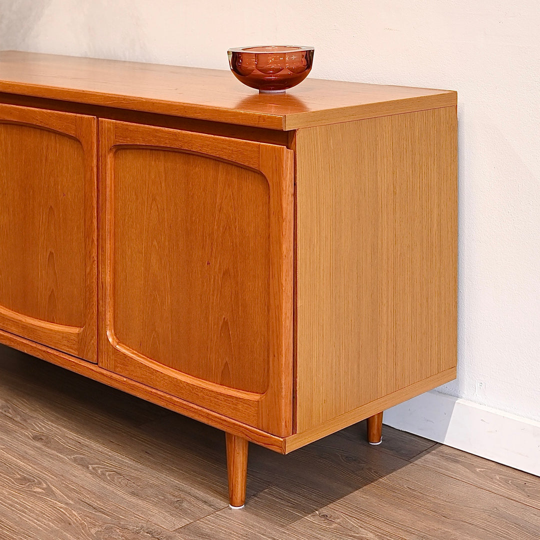 Mid Century Teak Sideboard LP Record Cabinet by Noblett