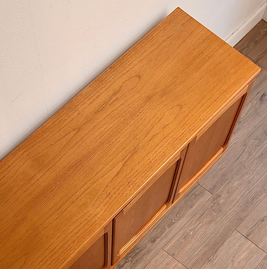 Mid Century Teak Sideboard LP Record Cabinet by Noblett