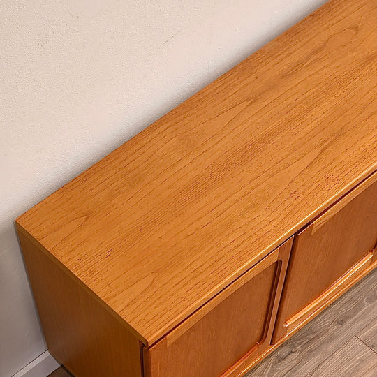 Mid Century Teak Sideboard LP Record Cabinet by Noblett