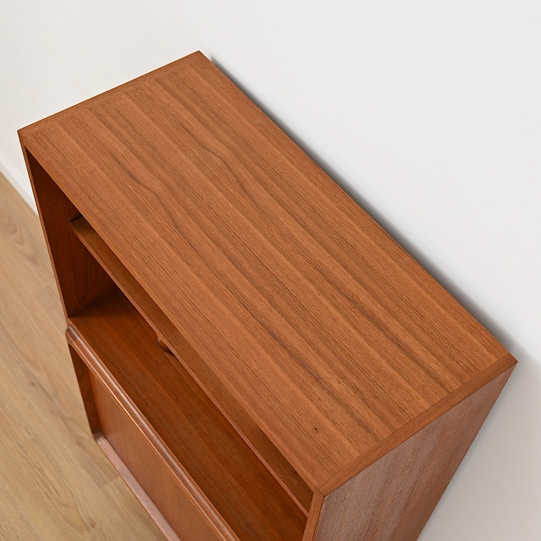 Mid Century Teak Sideboard Buffet Bar Cabinet by Chiswell