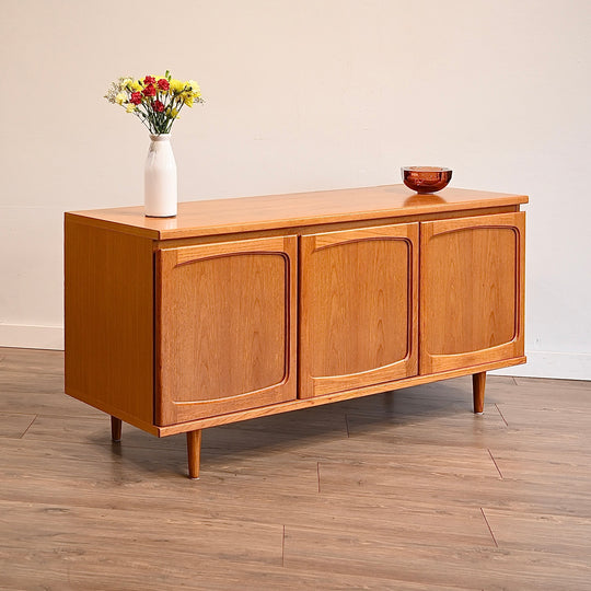 Mid Century Teak Sideboard LP Record Cabinet by Noblett