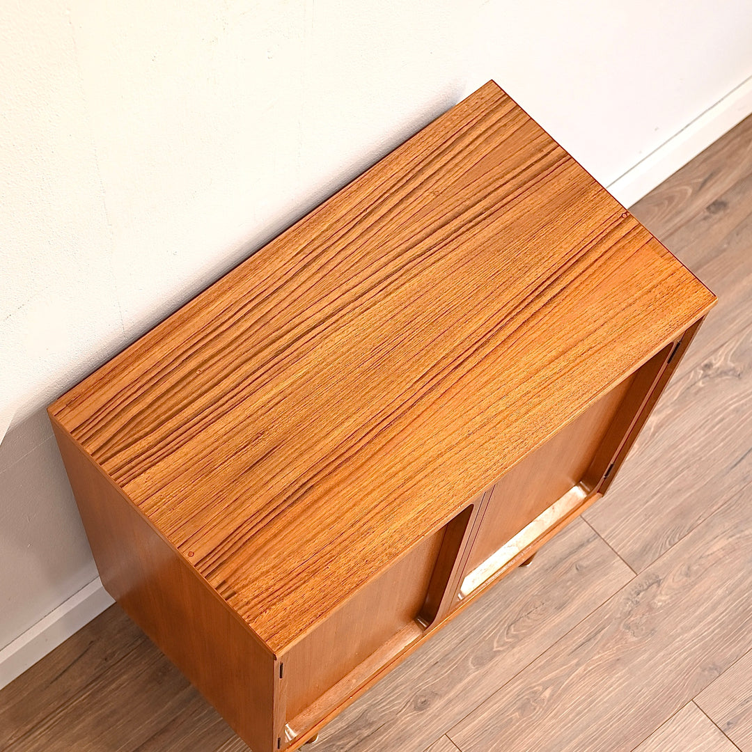 Mid Century Teak Sideboard LP Record Cabinet by Chiswell