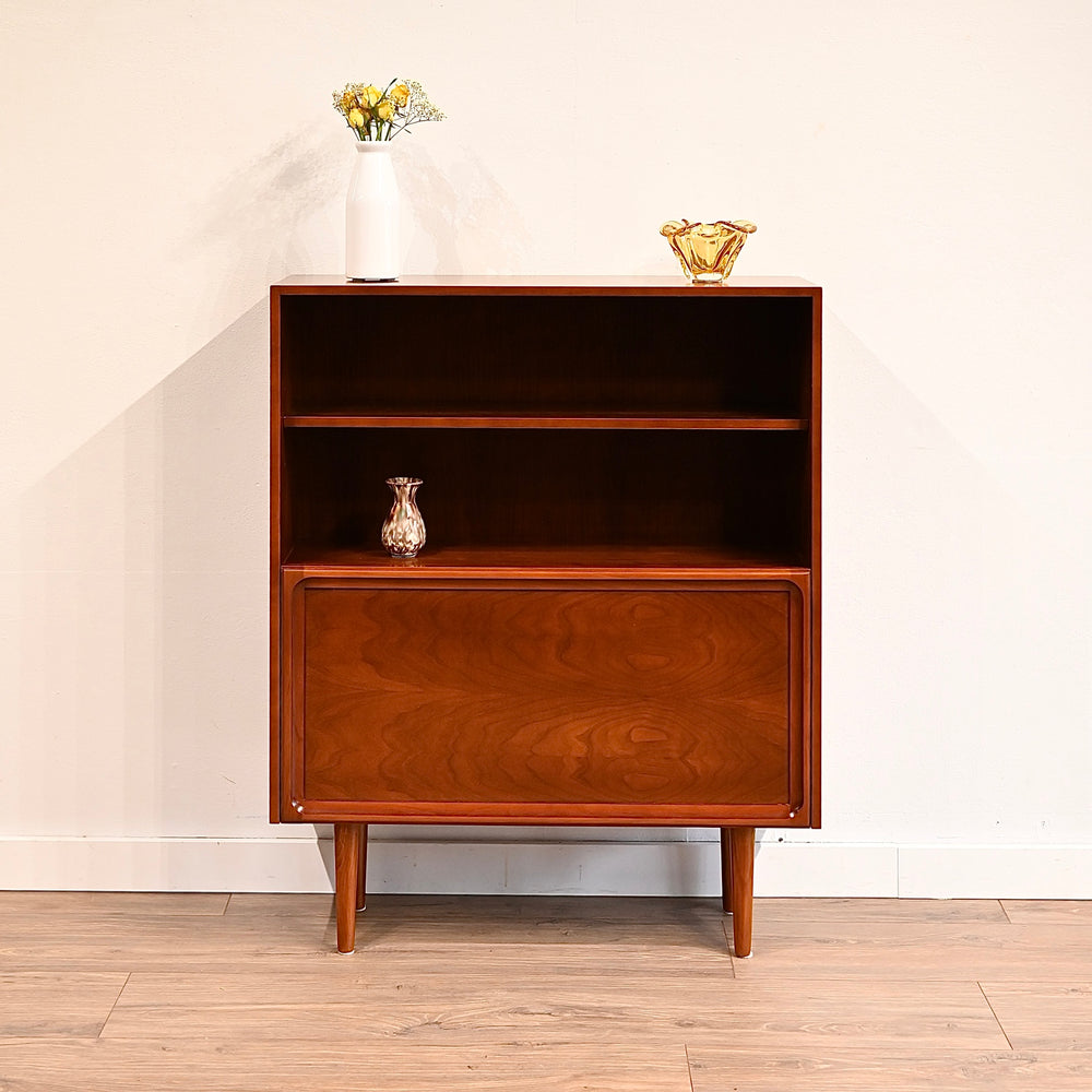 Parker Mid Century Walnut Sideboard Bookshelf Hall Cabinet