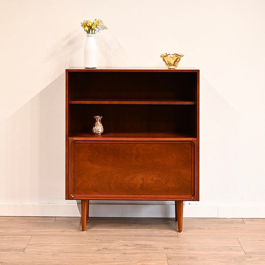 Parker Mid Century Walnut Sideboard Bookshelf Hall Cabinet