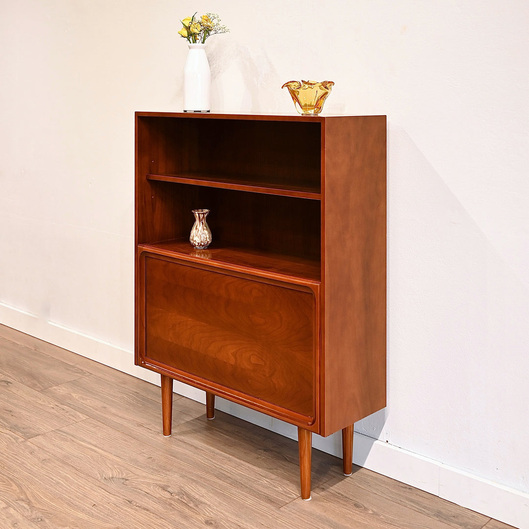 Parker Mid Century Walnut Sideboard Bookshelf Hall Cabinet