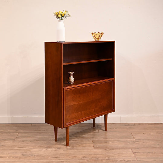 Parker Mid Century Walnut Sideboard Bookshelf Hall Cabinet