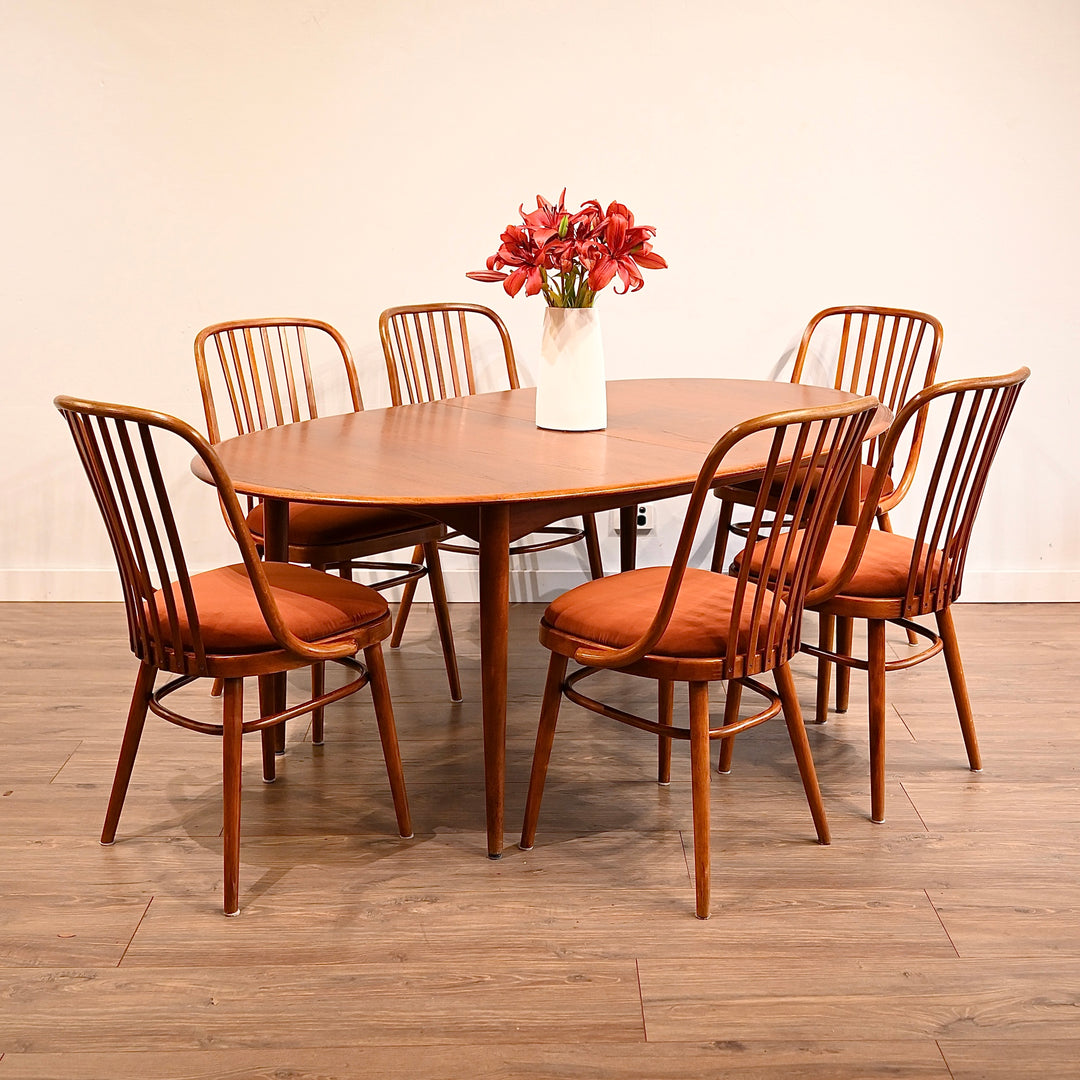 8x Mid Century Bentwood Dining Chairs by Ligna