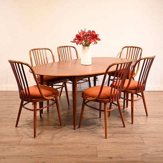 8x Mid Century Bentwood Dining Chairs by Ligna