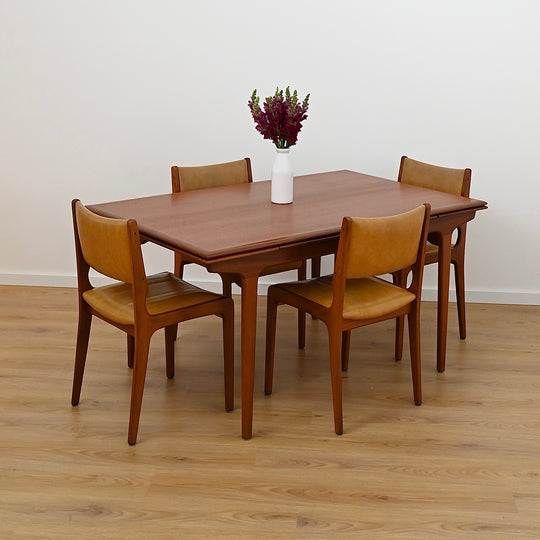 Mid Century Teak Extension Dining Table by John Grimes - Refinished