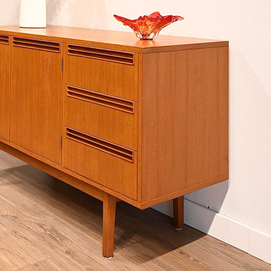 Mid Century Teak Sideboard LP Buffet Cabinet by Wrightbilt