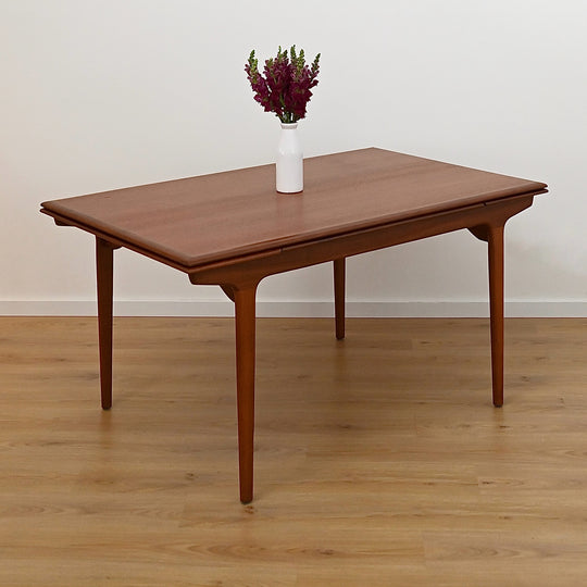 Mid Century Teak Extension Dining Table by John Grimes - Refinished