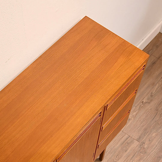 Mid Century Teak Sideboard LP Buffet Cabinet by Wrightbilt