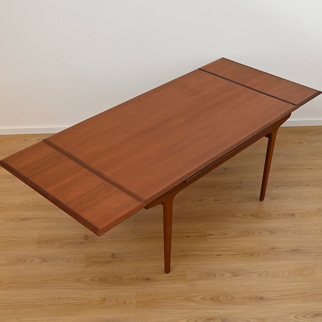 Mid Century Teak Extension Dining Table by John Grimes - Refinished