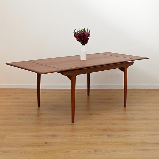 Mid Century Teak Extension Dining Table by John Grimes - Refinished