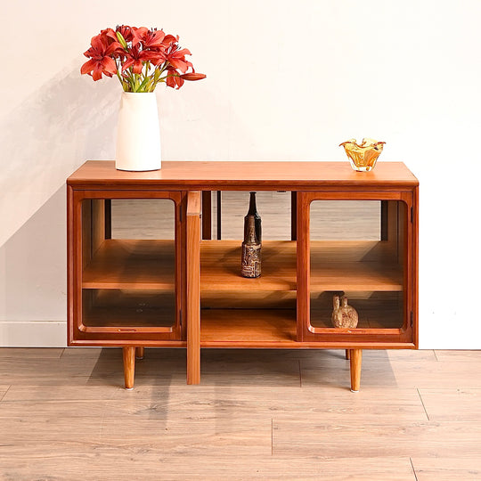 Mid Century Teak Sideboard Display Cabinet by Chiswell