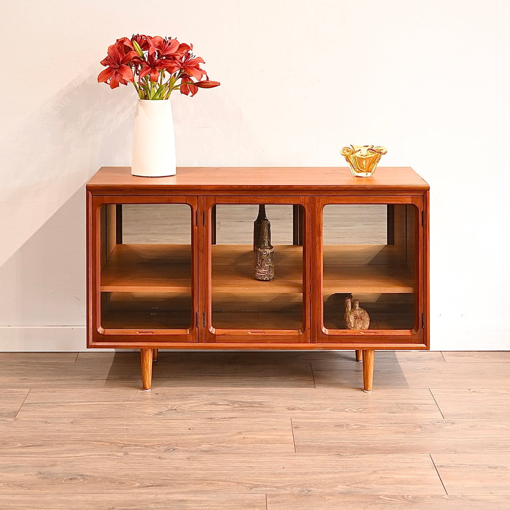 Mid Century Teak Sideboard Display Cabinet by Chiswell