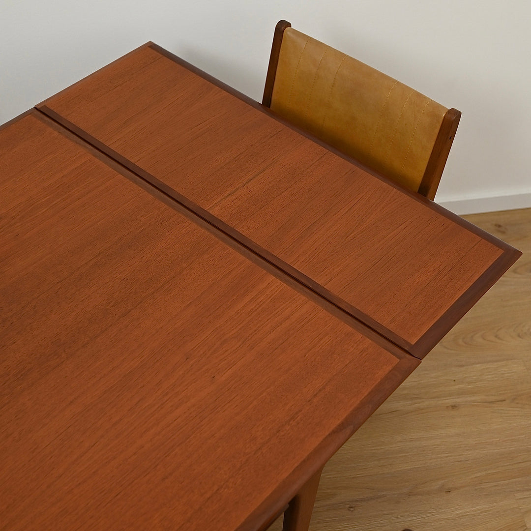 Mid Century Teak Extension Dining Table by John Grimes - Refinished