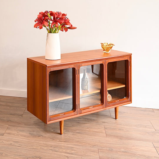 Mid Century Teak Sideboard Display Cabinet by Chiswell