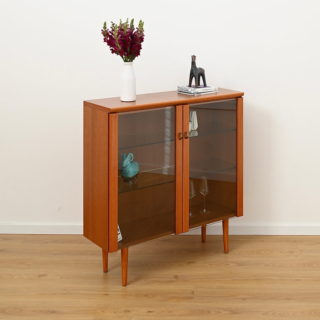 Mid Century Teak Minimalist Sideboard Display Cabinet by Parker Furniture