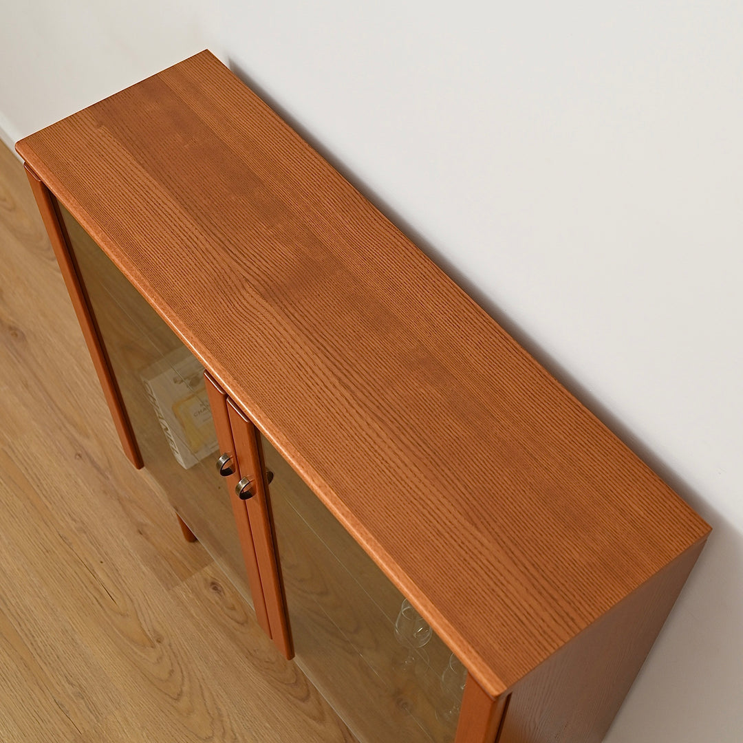 Mid Century Teak Minimalist Sideboard Display Cabinet by Parker Furniture