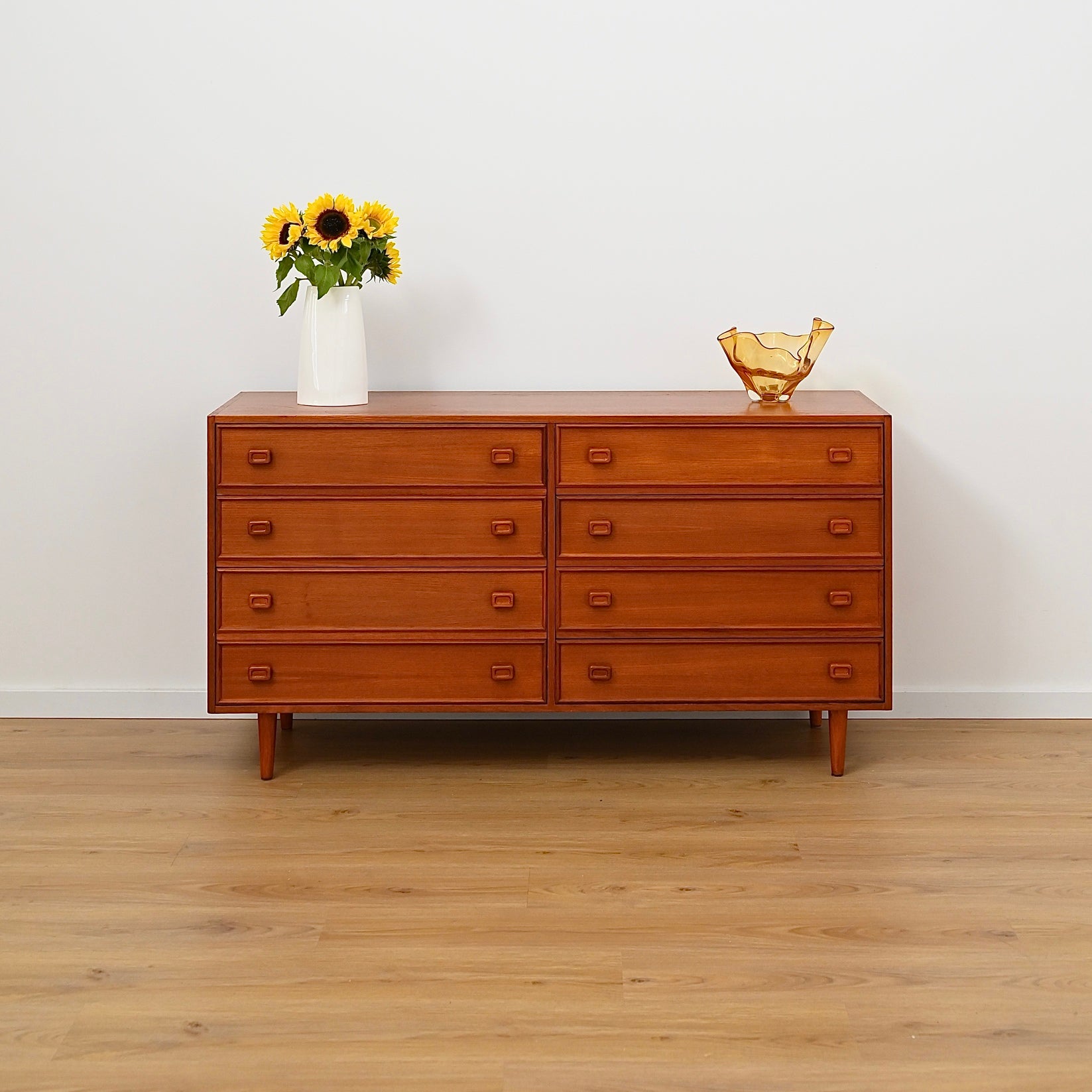 Parker Mid Century Teak Dresser Sideboard Drawers