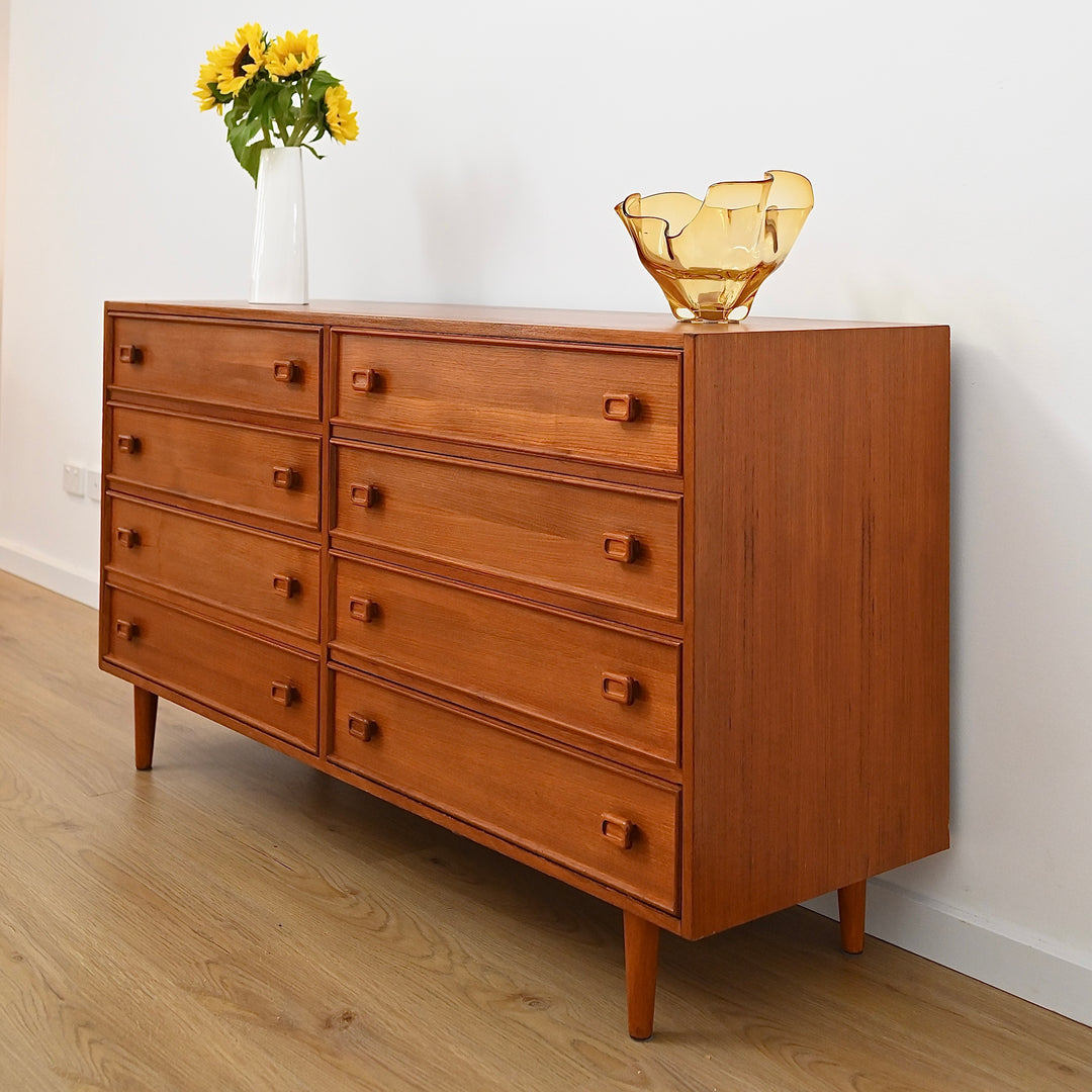 Parker Mid Century Teak Dresser Sideboard Drawers