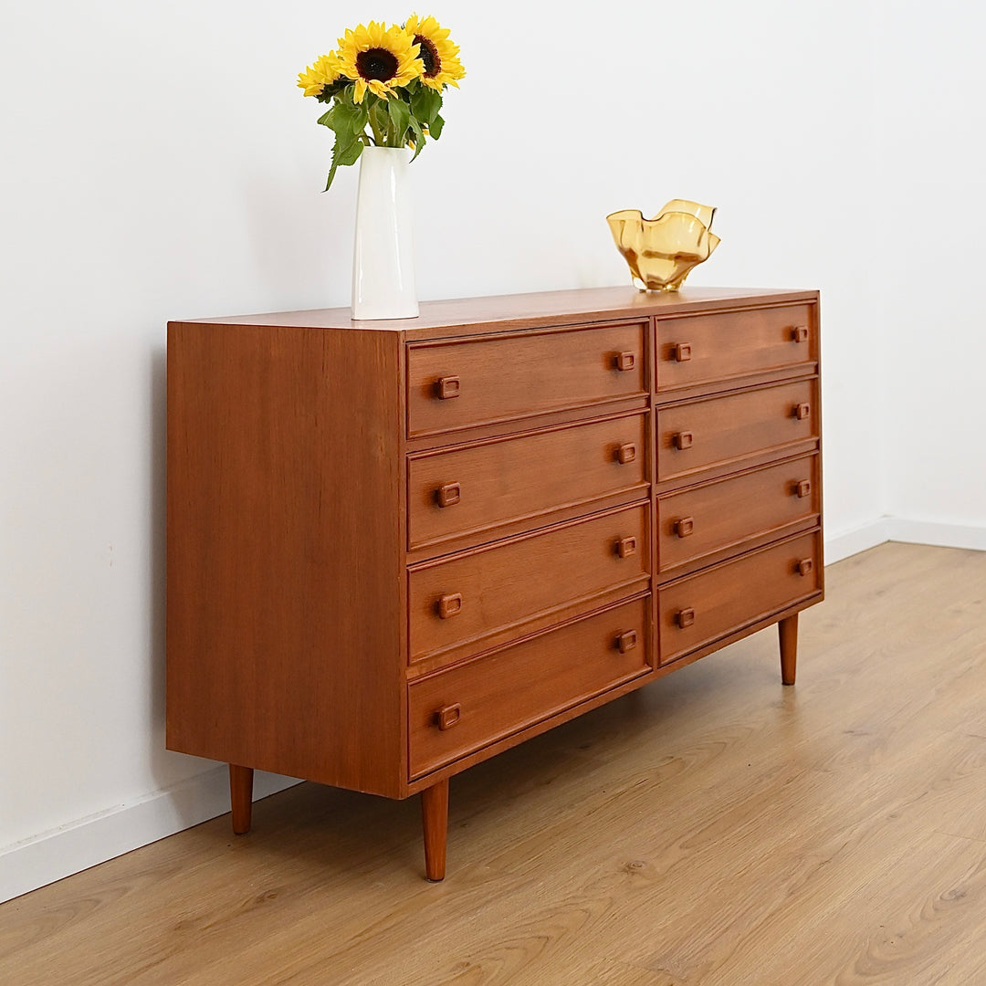 Parker Mid Century Teak Dresser Sideboard Drawers