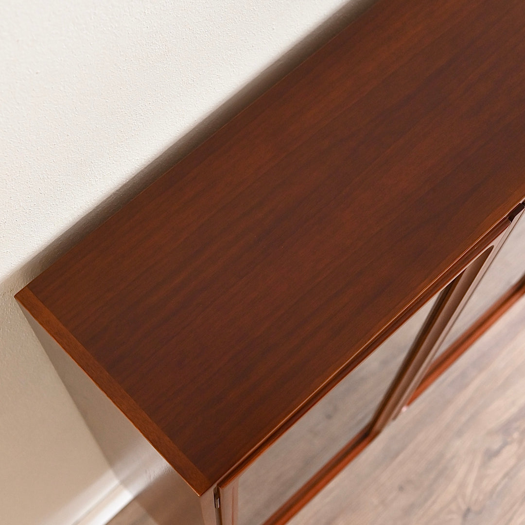 Parker Mid Century Walnut Sideboard Bookshelf Display Cabinet