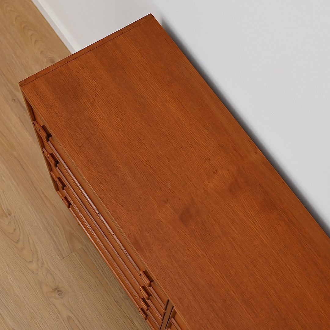 Parker Mid Century Teak Dresser Sideboard Drawers