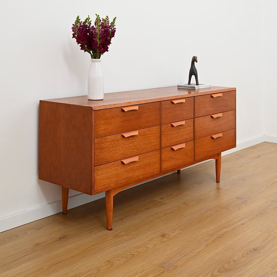 Mid Century Teak Dresser Drawers by Reliance Furniture - Refinished
