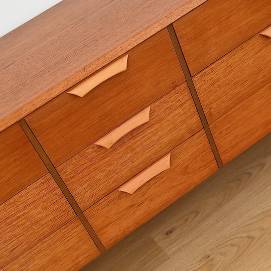Mid Century Teak Dresser Drawers by Reliance Furniture - Refinished