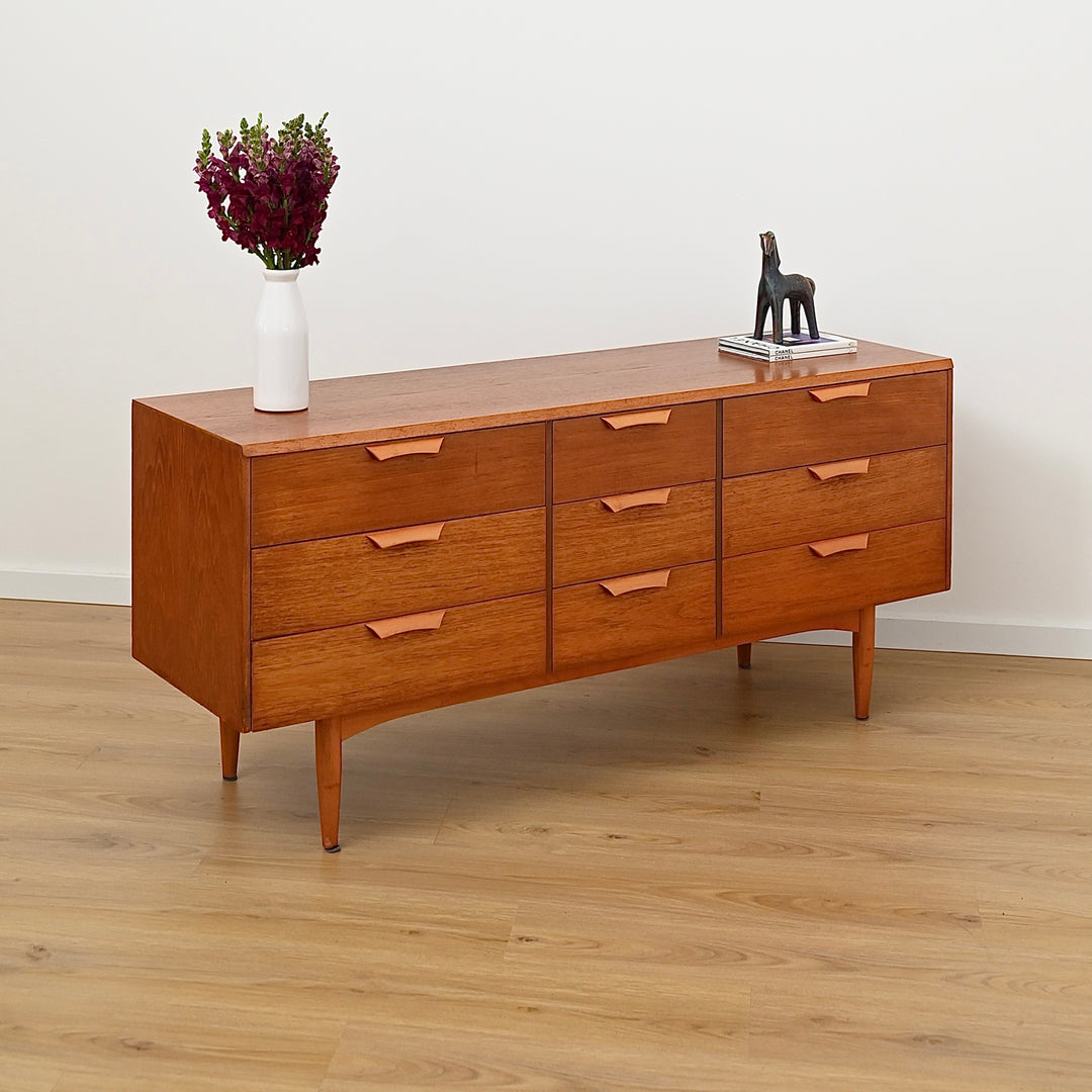 Mid Century Teak Dresser Drawers by Reliance Furniture - Refinished