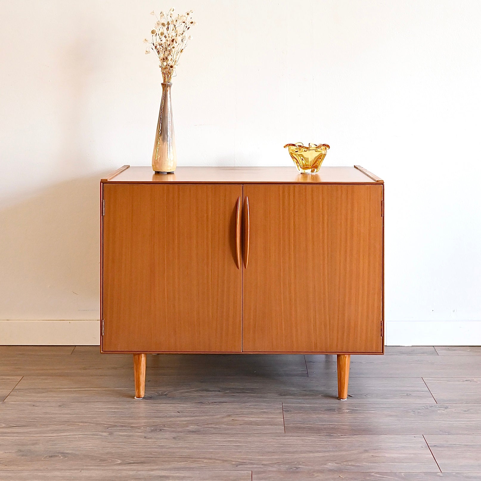 Mid Century Teak Sideboard LP Record Cabinet by Cressy