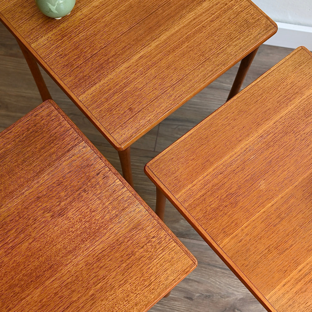 Mid Century Teak Coffee Side Table Trio by Chiswell