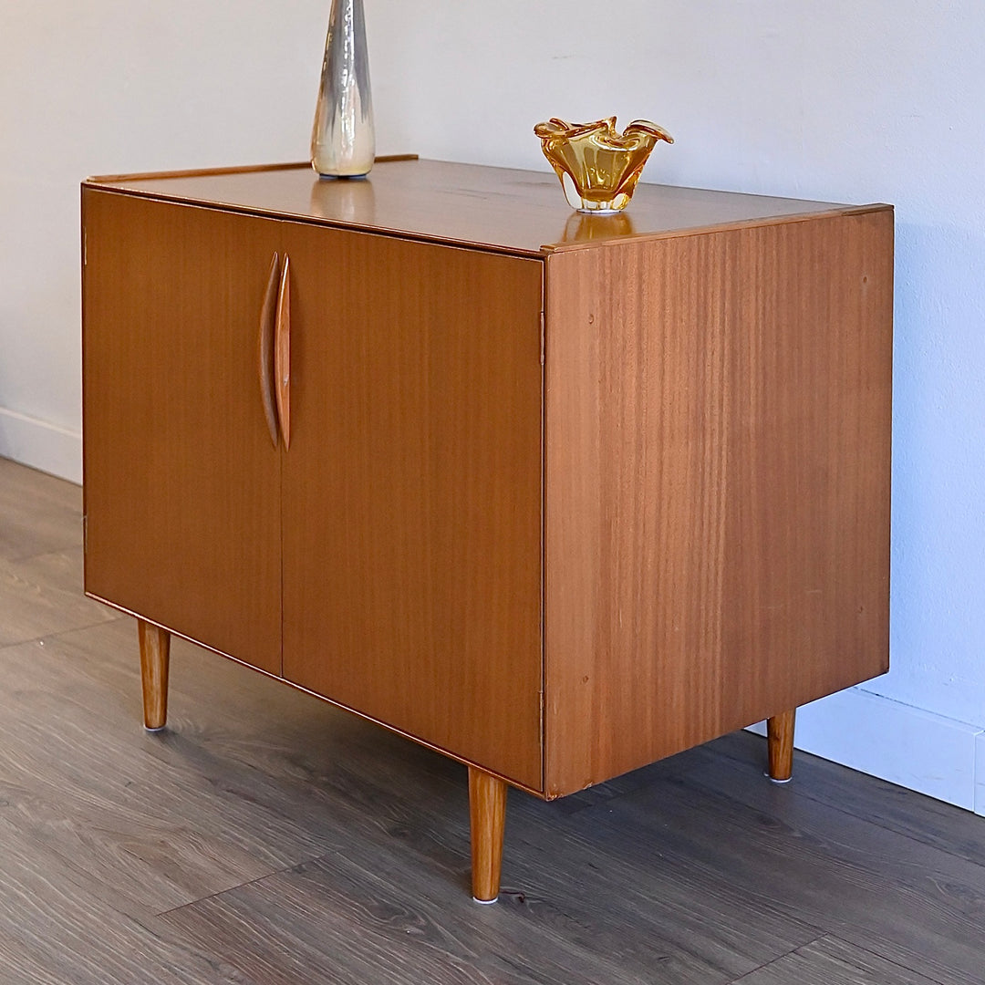Mid Century Teak Sideboard LP Record Cabinet by Cressy