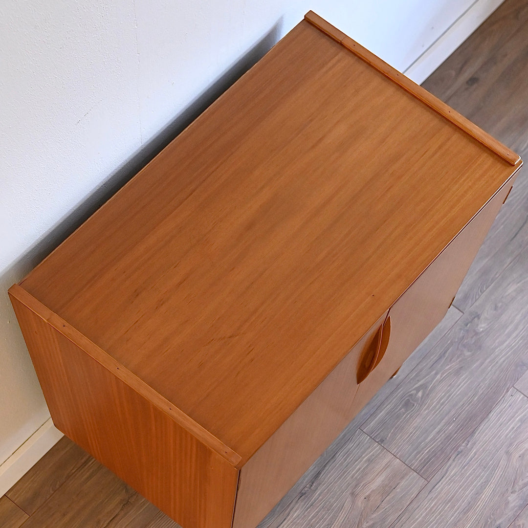Mid Century Teak Sideboard LP Record Cabinet by Cressy